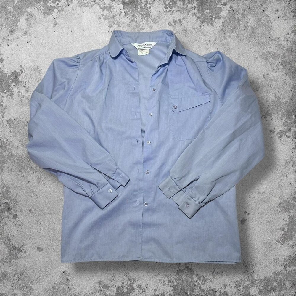 Vintage Women's Blue Shirt